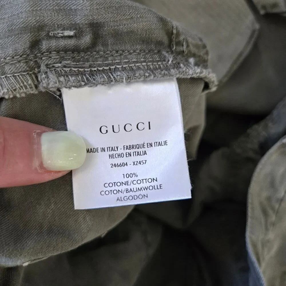Gucci Olive khaki chino pants size 56 IT 40 US